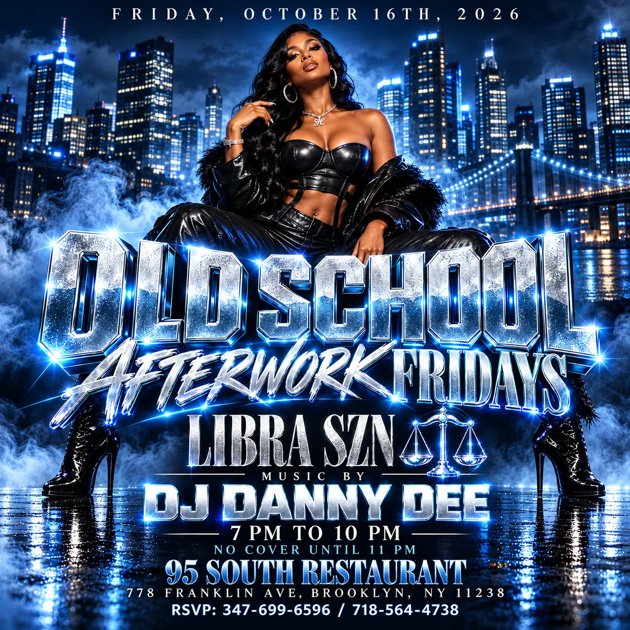Old School After Work Fridays at 95 South Soul Food Restaurant, Brooklyn – event flyer